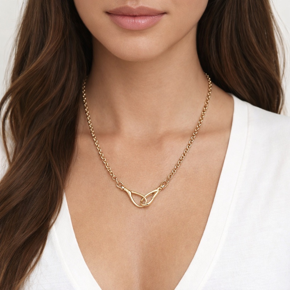 Handmade gold filled rolo chain necklace